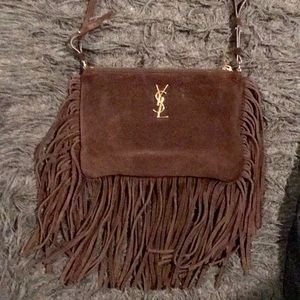 Authentic Yves Saint Laurent fringe crossbody